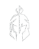 minimalist spartan helmet logo